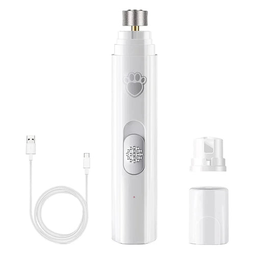 Lime électrique silencieuse pour griffes chien & chat — Soin indolore, lumière LED, rechargeable USB