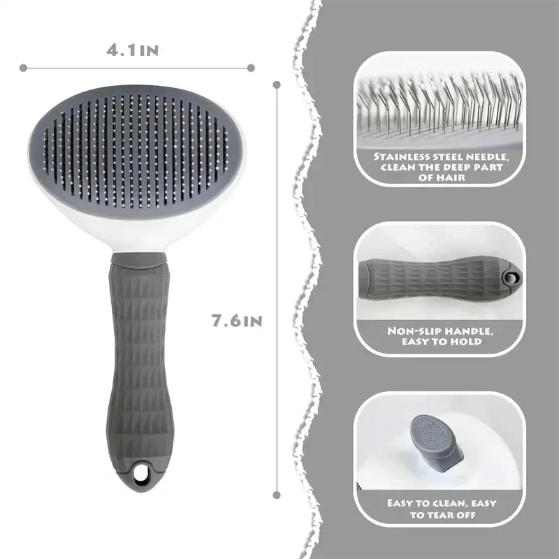 Brosse Auto-Nettoyante pour Chien et Chat