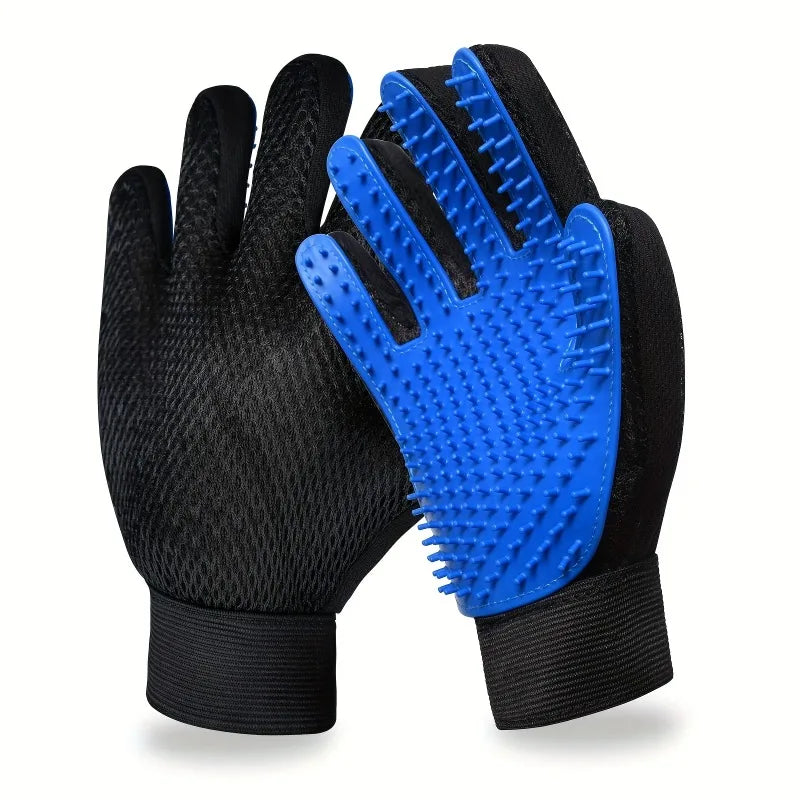 Gant de Toilettage Silicone 2-en-1 pour Chien et Chat