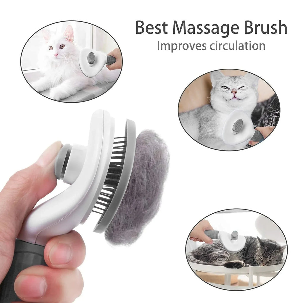 Brosse Auto-Nettoyante pour Chien et Chat