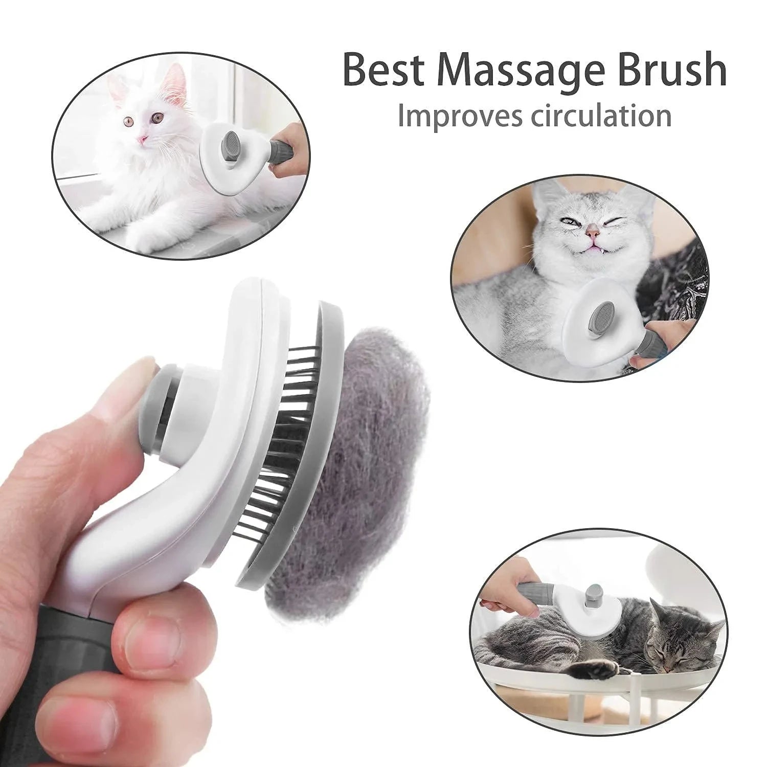Brosse Auto-Nettoyante pour Chien et Chat