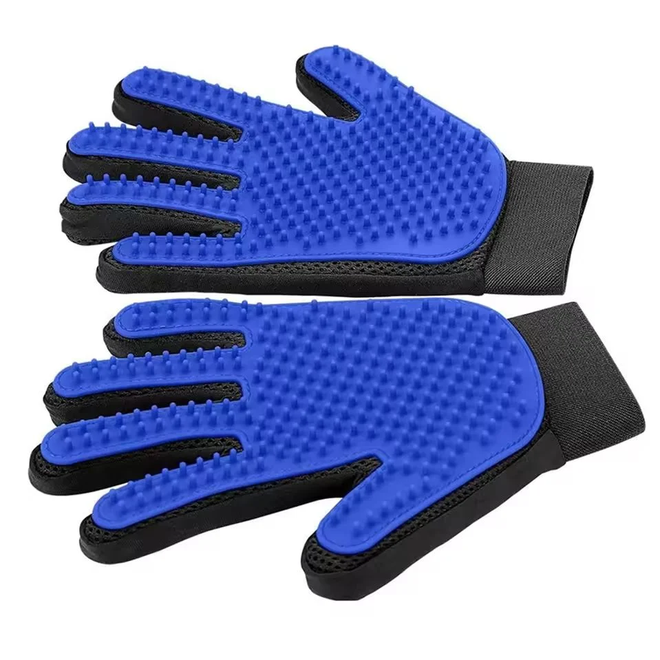 Gant de Toilettage Silicone 2-en-1 pour Chien et Chat