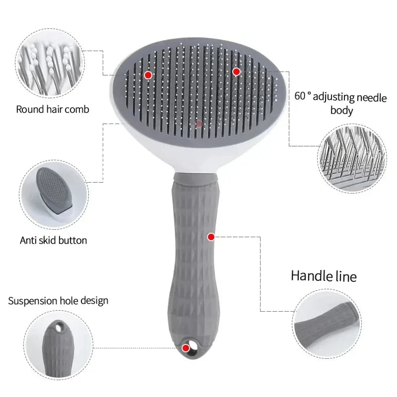Brosse Auto-Nettoyante pour Chien et Chat